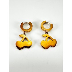 Rose Kiraz Detaylı Küpe